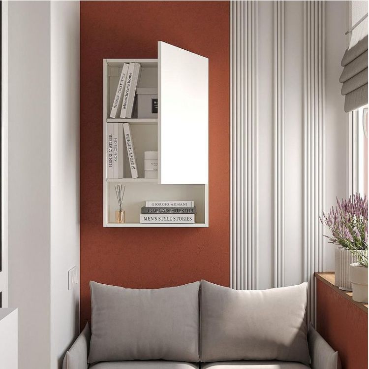 Подвесной шкаф DIWO Тула 50 TUL.SP.50-80/P/W над стиральной машиной цвет Белый