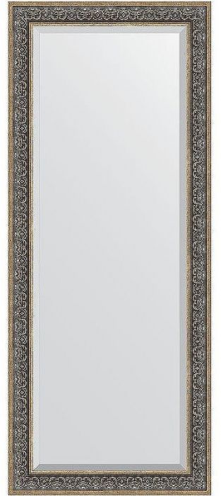 Зеркало Evoform Exclusive Floor 204х84 BY 6132 с фацетом в багетной раме - Вензель серебряный 101