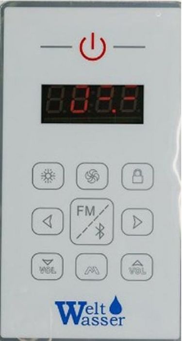 Душевая кабина WeltWasser WW500 Emmer 11015 110x110 10000003286 профиль Хром стекло прозрачное