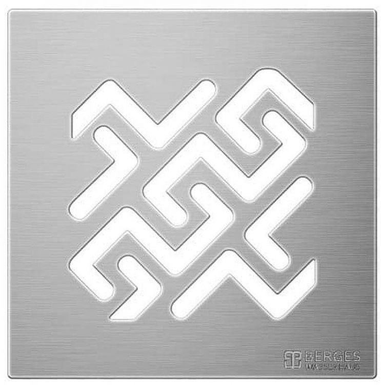 Душевой трап Berges Zentrum Antik 150x150 090365 с решеткой Хром матовый Душевой трап Berges Zentrum Antik 150x150 090365 с решеткой Хром матовый