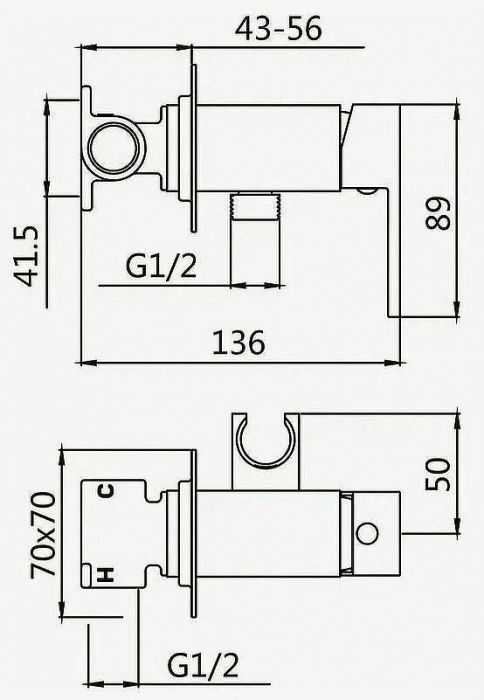 Гигиенический душ со смесителем Boch Mann Resia GR CK-P11GR BM10414 Серый матовый