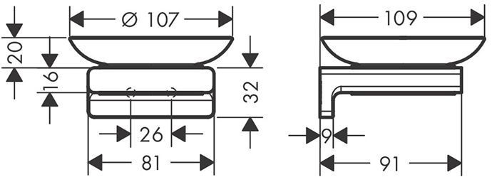 Hansgrohe AddStoris Мыльница, цвет: хром