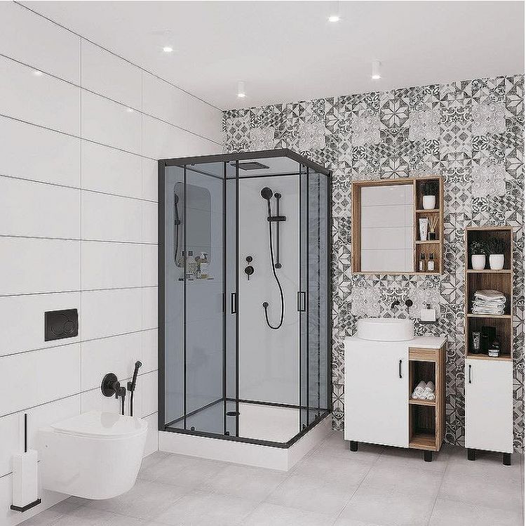 Душевая кабина Niagara Premium 100x100 NG-6902-01Q Black без гидромассажа