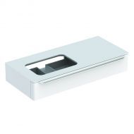 Тумба под раковину Geberit myDay, отверстие слева, 115x52, белый глянец [824260000]