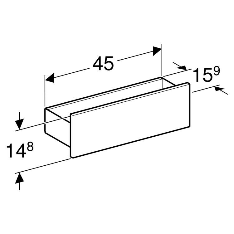 Стенная панель Geberit Acanto , 45x16, песчаный [500.617.JL.2]