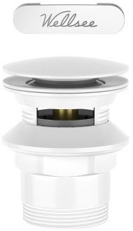 Слив-перелив Wellsee Useful Extras 231927000 click-clack цвет Белый глянцевый