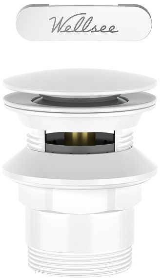 Слив-перелив Wellsee Useful Extras 231927000 click-clack цвет Белый глянцевый