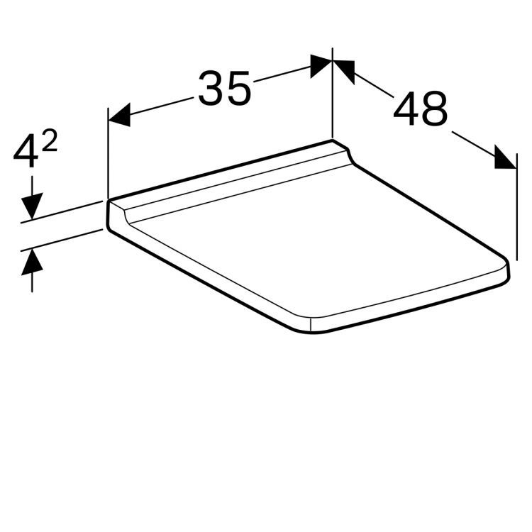 Сиденье Geberit Xeno? с механизмом плавного закрывания (soft close) [500.537.01.1]