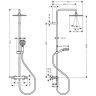 Hansgrohe Vernis Душевая система, настенная, с термостатическми смесителем, верхний душ 24см., и ручным душем, цвет: матовый черный