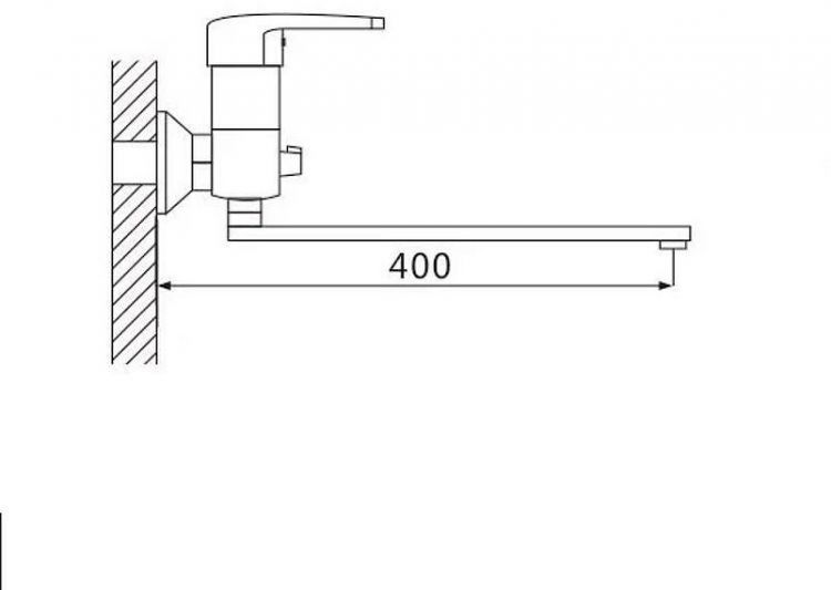 Смеситель для ванны Shevanik S5022F универсальный цвет Белый Хром Смеситель для ванны Shevanik S5022F универсальный цвет Белый Хром