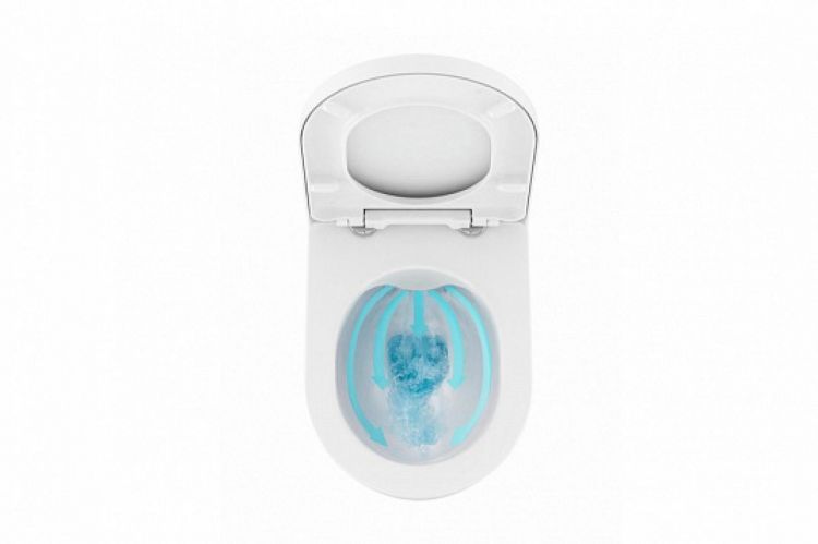 Подвесной унитаз Ravak Uni Chrome RimOFF X01535 безободковый Подвесной унитаз Ravak Uni Chrome RimOFF X01535 безободковый