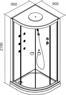 Душевая кабина Iddis Sicily S22R099i85
