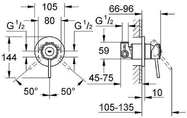 Смеситель для душа Grohe BauClassic 29048000 Хром