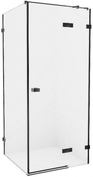 Душевой уголок New Trendy Avexa Black 90х80 R EXK-1575 профиль Черный стекло прозрачное