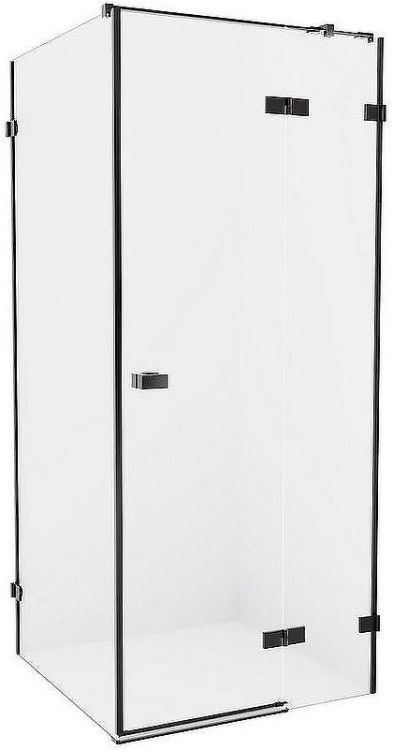 Душевой уголок New Trendy Avexa Black 90х80 R EXK-1575 профиль Черный стекло прозрачное