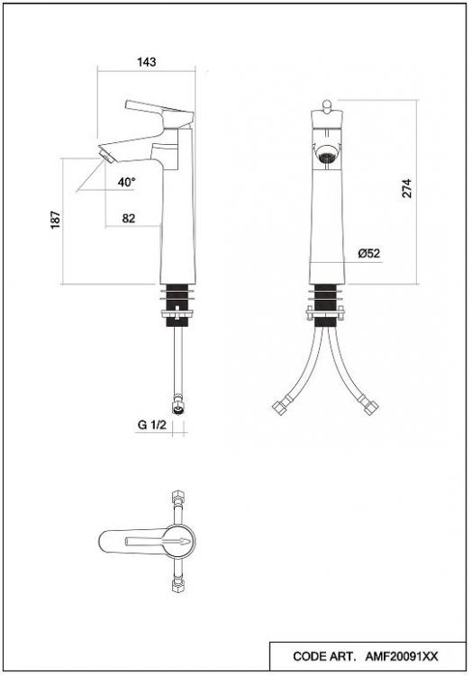 Смеситель для раковины Abelsberg Solida AMF20091CH цвет Глянцевый хром