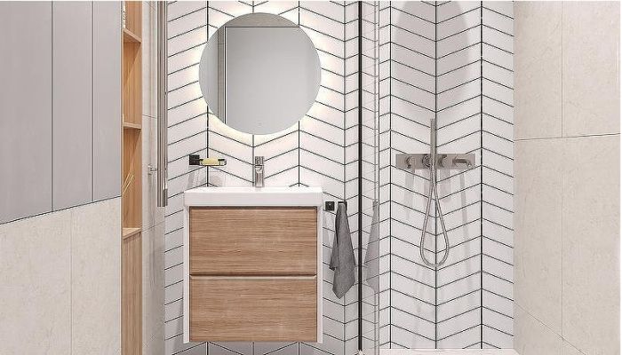 Тумба под раковину Velvex Gesso 60 tp.GES.9696.60.2Y подвесная Белая матовая Дуб сонома