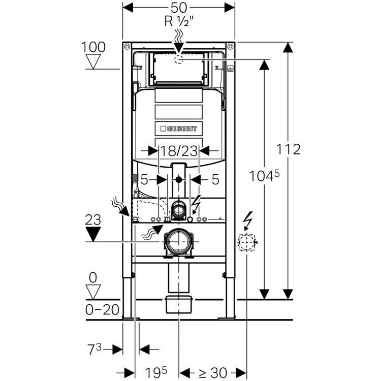 Комплект унитаза Geberit Smyle 500.300.21.S