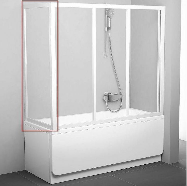 Боковая стенка для шторки на ванну Ravak Supernova APSV 70 95010102Z1 профиль Белый стекло Transparent