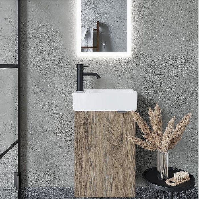 Тумба под раковину Sancos Mini 37 L MN35ECHL подвесная Дуб чарльстон