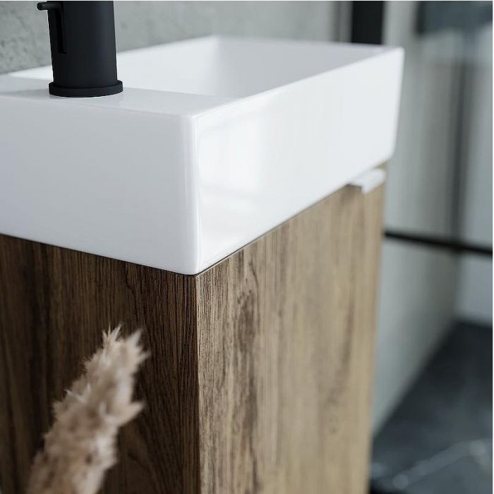 Тумба под раковину Sancos Mini 37 L MN35ECHL подвесная Дуб чарльстон