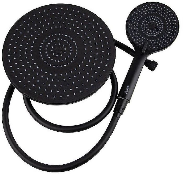 Душевая система Kaiser Cezar 05182-2 с термостатом Черная матовая