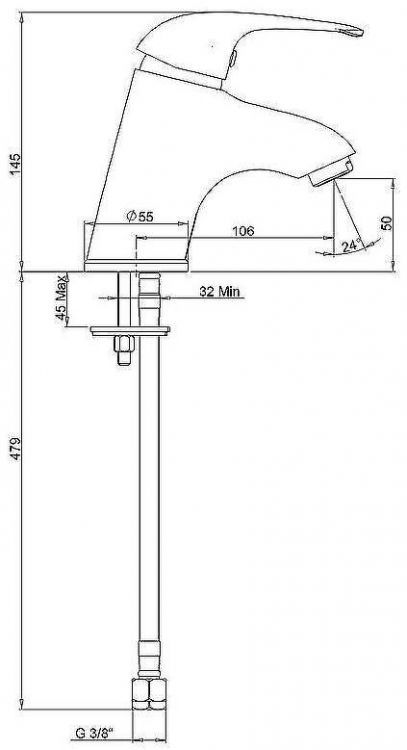 Смеситель для раковины Paini Smile 39CR205CAKM Хром Смеситель для раковины Paini Smile 39CR205CAKM Хром