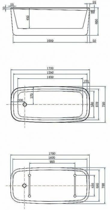 Акриловая ванна Allen Brau Infinity 3 170x78 2.21003.21 без гидромассажа