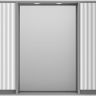 Зеркало со шкафом Brevita Balaton 100 BAL-04100-01-01 с подсветкой Белое матовое Серое матовое