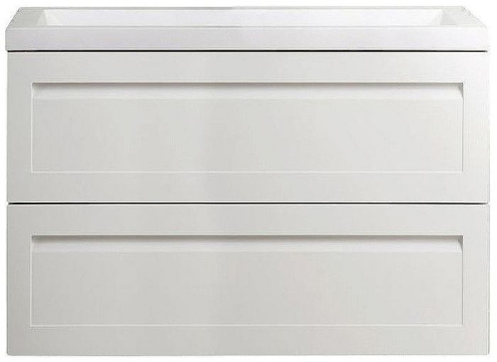 Тумба под раковину Art&Max AM-Platino-900-2C-SO-BL подвесная Белый глянец