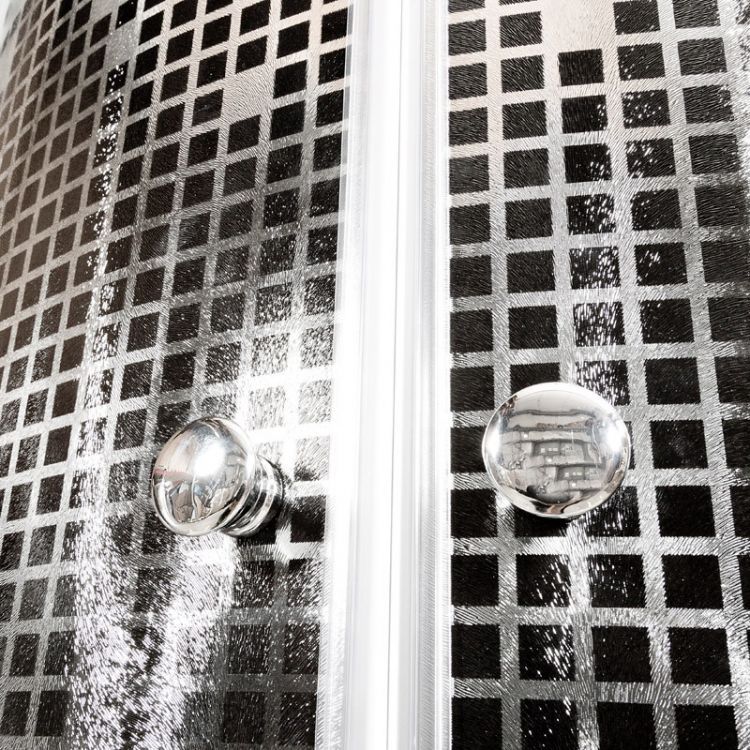 Душевая кабина Deto L 810 с гм. и эл. BLACK 100x100x215