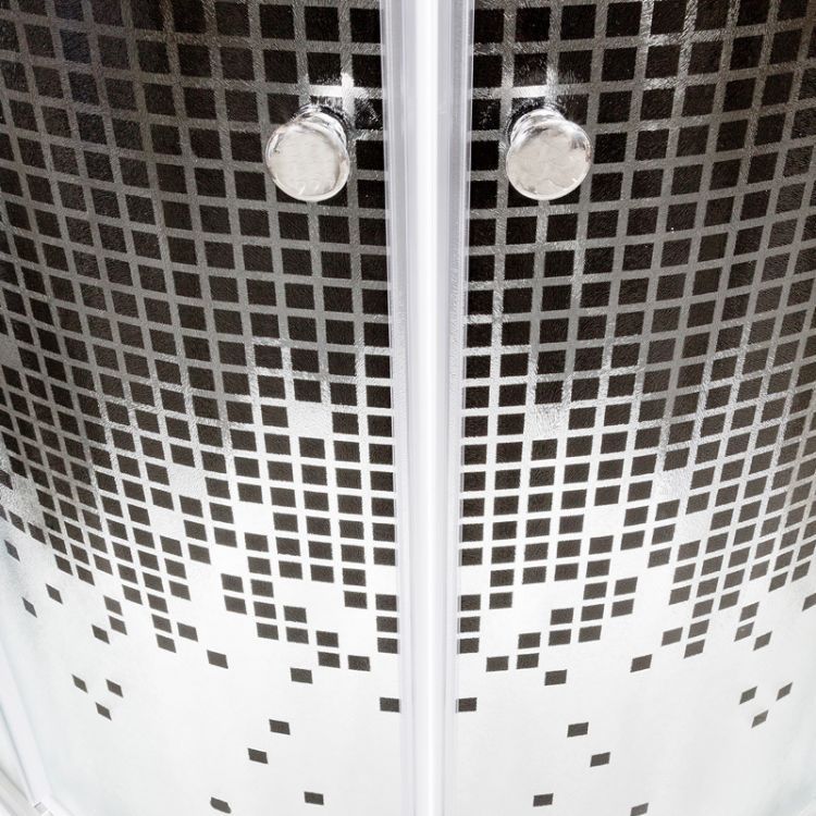 Душевая кабина Deto L 810 с гм. и эл. BLACK 100x100x215