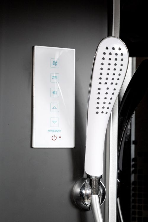 Душевая кабина Deto L 810 с гм. и эл. BLACK 100x100x215