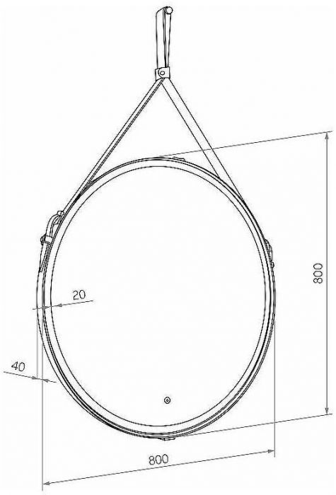 Зеркало Континент Millenium D 800 ЗЛП1706 с подсветкой Белое с сенсорным выключателем