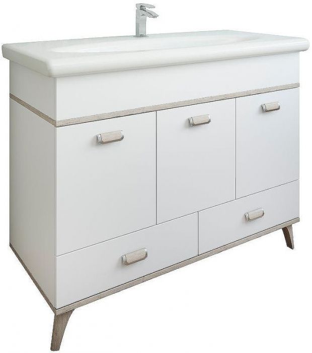 Тумба под раковину Sanflor Бруно 105 С02728 Белая матовая Орегон