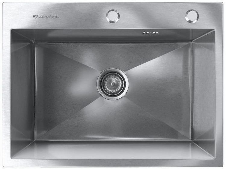 Кухонная мойка Ulgran Steel US 600-001 Брашированная сталь