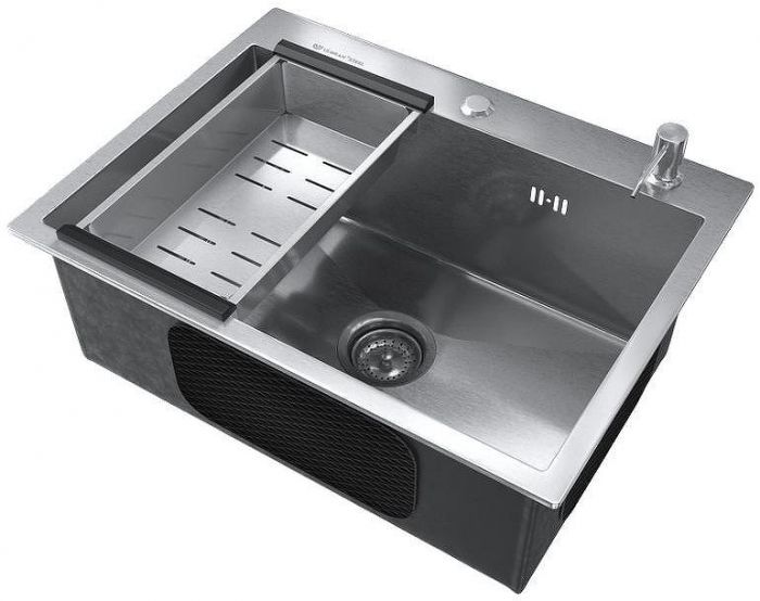 Кухонная мойка Ulgran Steel US 600-001 Брашированная сталь