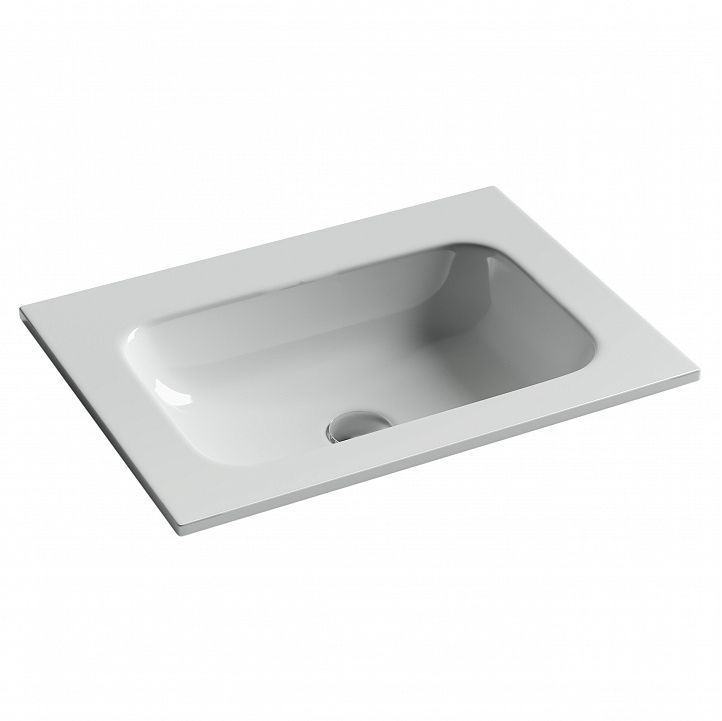 Раковина накладная CERAMICANOVA Grace прямоугольная, без отверстия под смеситель, CN7011wx Раковина накладная CERAMICANOVA Grace прямоугольная, без отверстия под смеситель, CN7011wx