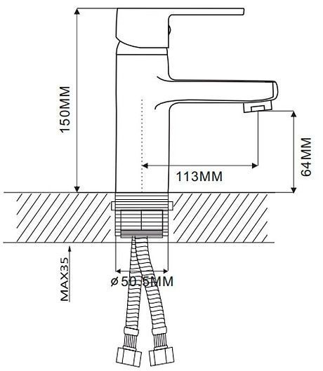 Смеситель для раковины Ekko E10072 цвет Хром Смеситель для раковины Ekko E10072 цвет Хром