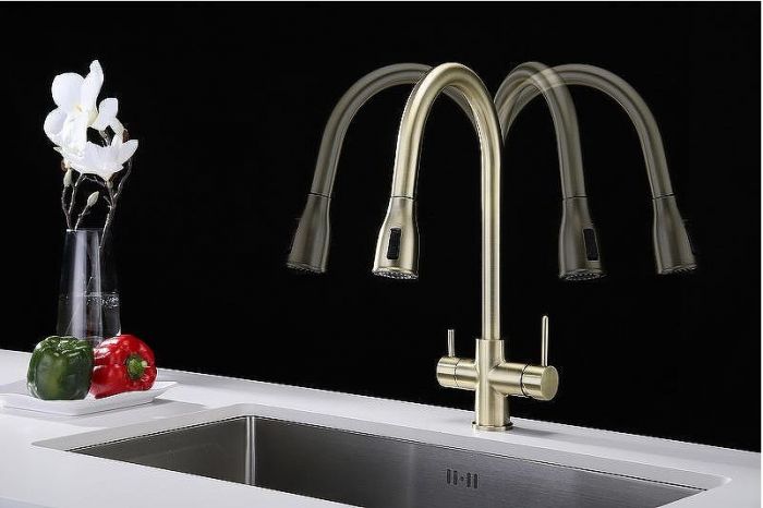 Смеситель для кухни Paulmark Lange La214212-BR Бронза