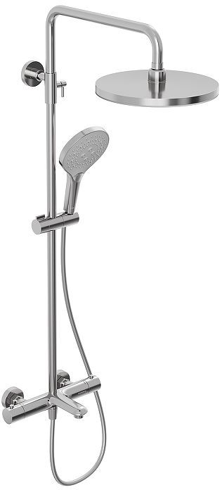 Душевая система Abelsberg Perfecta SNS61102CH с термостатом цвет Глянцевый хром