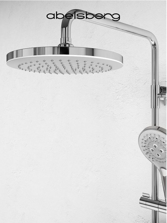 Душевая система Abelsberg Perfecta SNS61102CH с термостатом цвет Глянцевый хром