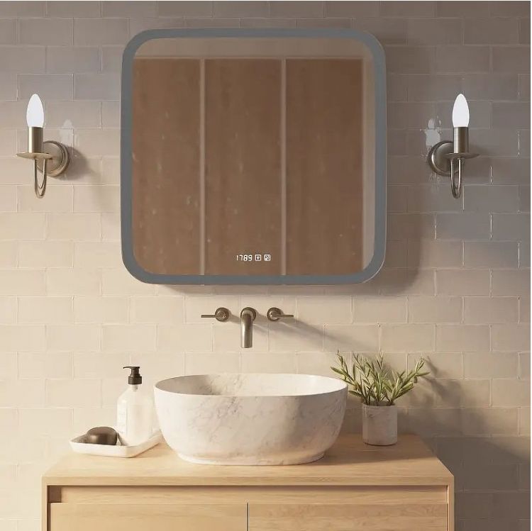 Зеркало Mixline Стив-3 70 548631 с подсветкой с сенсорным выключателем, подогревом и часами