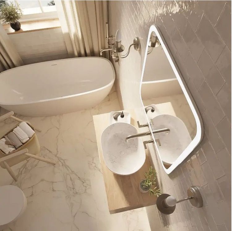 Зеркало Mixline Стив-3 70 548631 с подсветкой с сенсорным выключателем, подогревом и часами