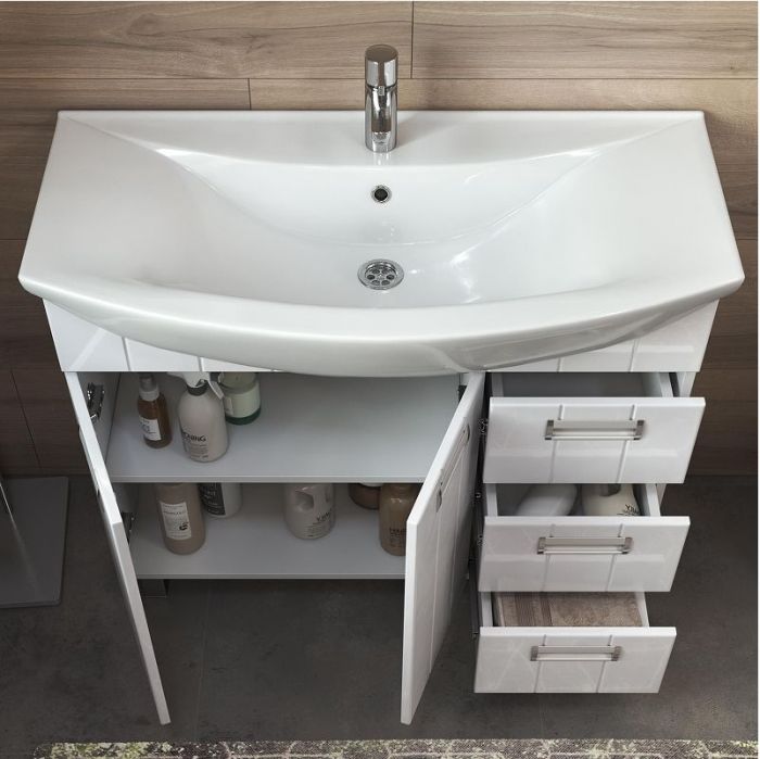 Тумба под раковину Vigo Diana 105 tn.DIA.STI.100.2D.3Y цвет Белый