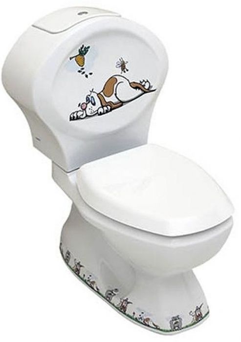 Унитаз компакт Serel Children 8702DOGR с бачком и сиденьем