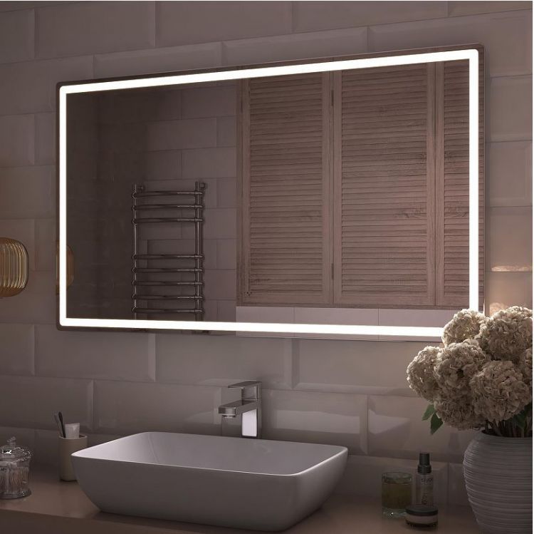 Зеркало Vigo Geometry Comfort 120 066 с подсветкой с бесконтактным выключателем и подогревом