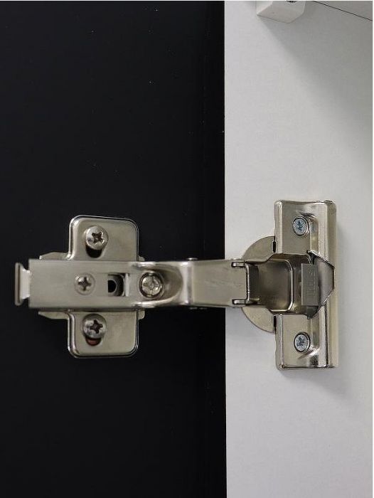 Зеркальный шкаф Reflexion Black 760х850 RF2002BL с подсветкой Черный матовый