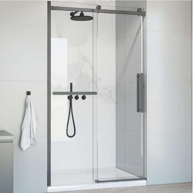 Душевая дверь Vincea Como Soft 130 VDS-1CS130CLGM профиль Вороненая сталь стекло прозрачное