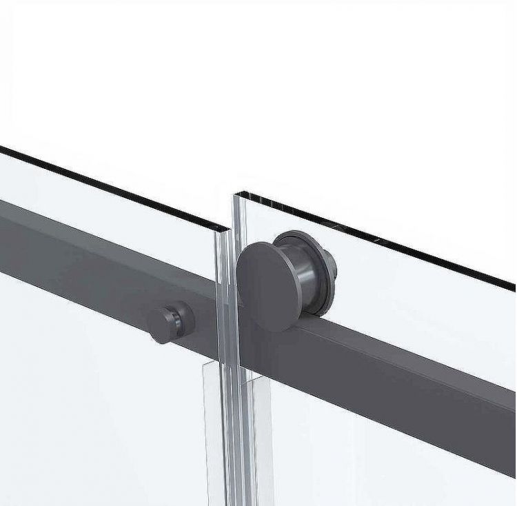 Душевая дверь Vincea Como Soft 130 VDS-1CS130CLGM профиль Вороненая сталь стекло прозрачное